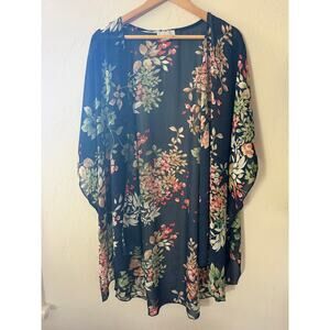 Emory‎ park Sheer floral swimsuit coverup XXL but can be one size fits most